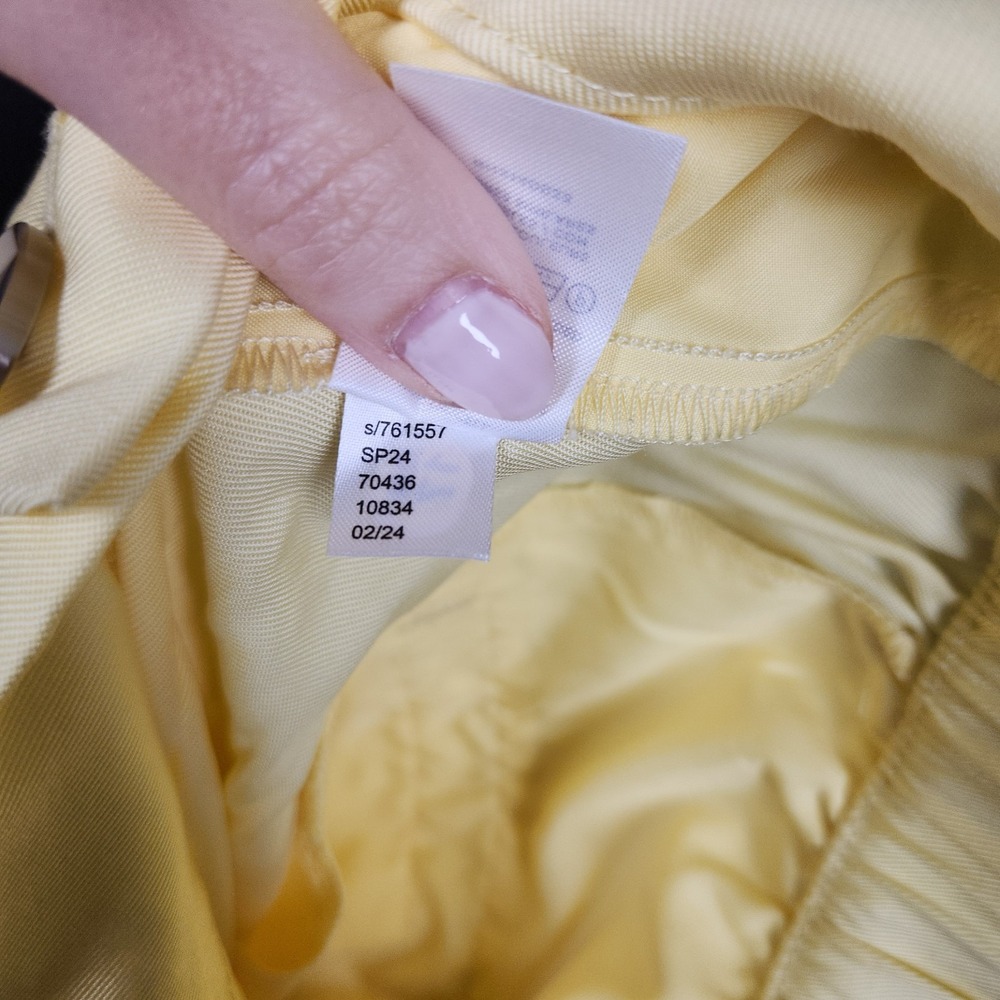 Loft Shorts Womens Size 2 High Rise Lyocell Yellow Bermuda Old Money - Picture 8 of 9